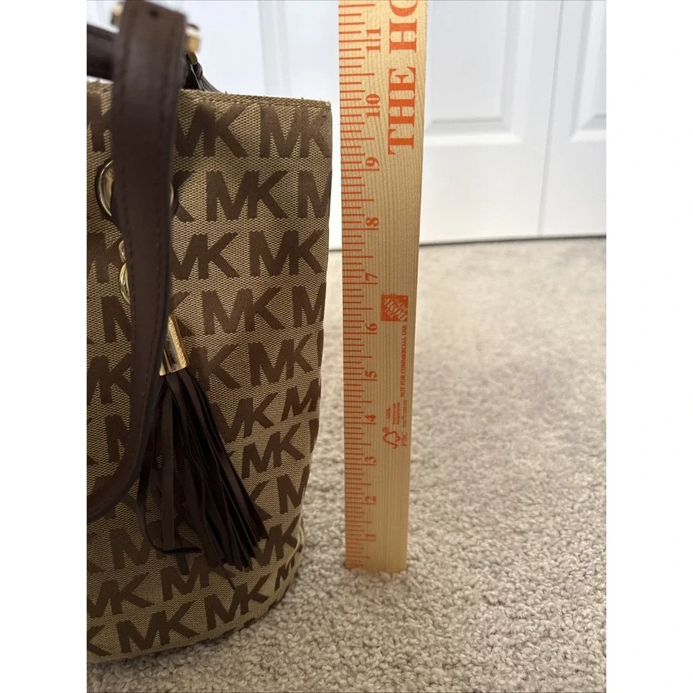 Michael Kors Signature Logo Tassel Bag w/‎ Leather Straps